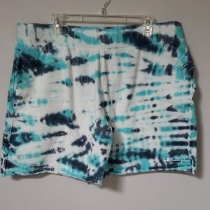 Champion Fleece Tie-Dye Shorts Mens XL Pull On Pocketed Heavyweight Cotton Blend